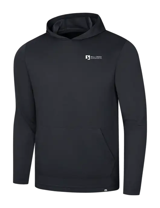 TravisMathew Black Coveside Hoodie w/Mill Creek Renewables Logo