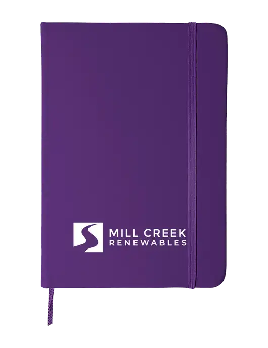 Purple Comfort Touch Bound Journal 5" X 7" w/Mill Creek Renewables Logo