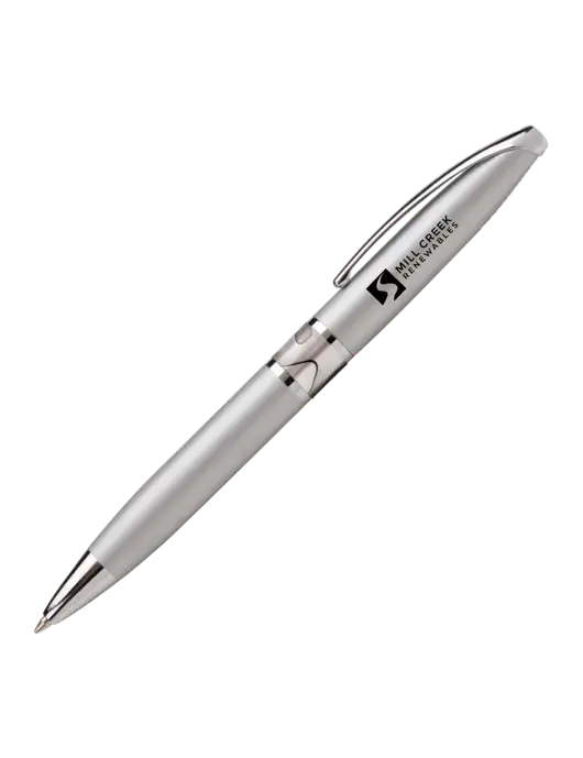 Illusion Silver Pen - Black Ink w/Mill Creek Renewables Logo