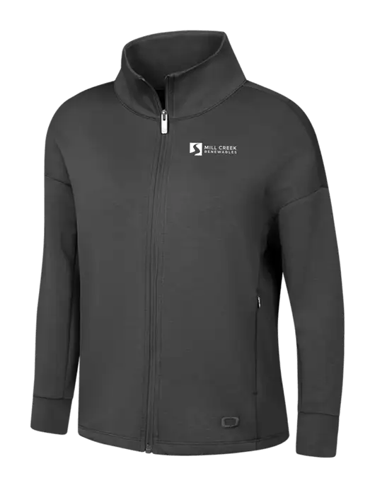 OGIO Womens Dark Grey Transcend Full-Zip w/Mill Creek Renewables Logo