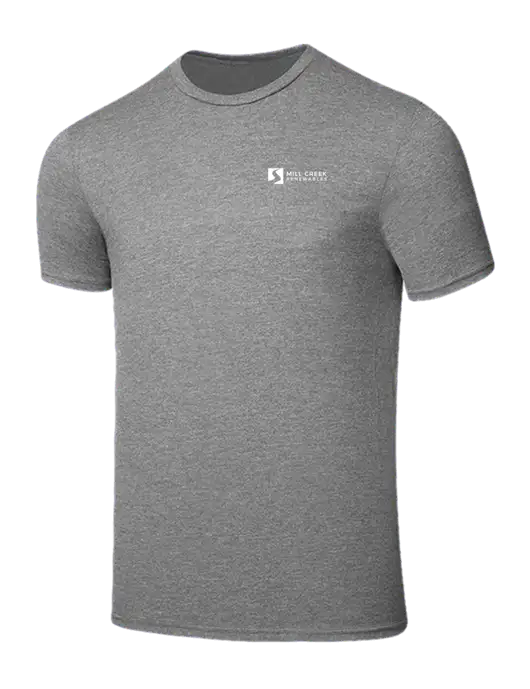 Seriously Soft Grey Frost T-Shirt w/Mill Creek Renewables Logo