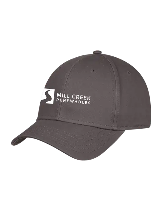 Charcoal Structured Cap Hook & Loop w/Mill Creek Renewables Logo