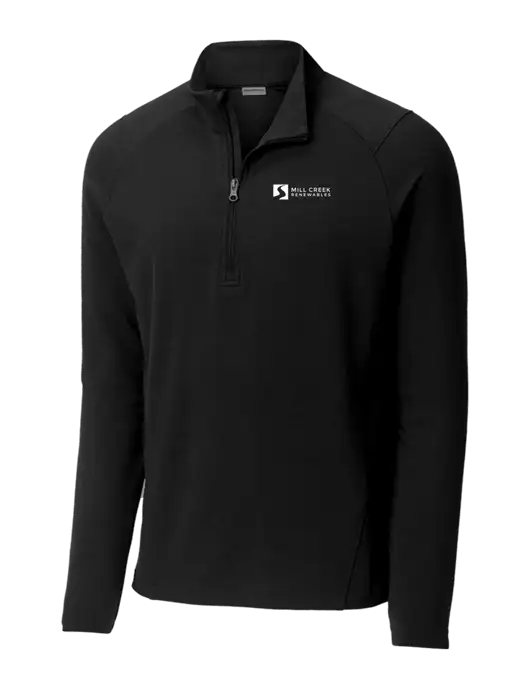 Sport-Wick Flex Fleece Black 1/4-Zip w/Mill Creek Renewables Logo