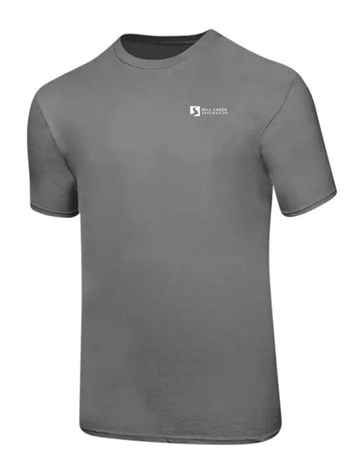 Ring Spun Medium Grey 4.5 oz T-Shirt w/Mill Creek Renewables Logo