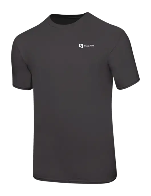 Ring Spun Charcoal 4.5 oz T-Shirt w/Mill Creek Renewables Logo