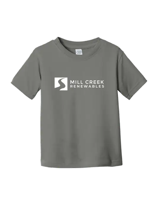 Rabbit Skins Charcoal Toddler Fine Jersey Tee w/Mill Creek Renewables Logo