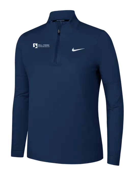 Nike Dark Navy Womens Dri-FIT Element 1/2-Zip Pullover w/Mill Creek Renewables Logo