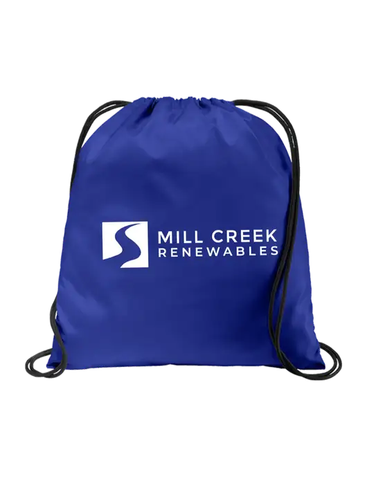 Drawstring  Royal Cinch Pack w/Mill Creek Renewables Logo