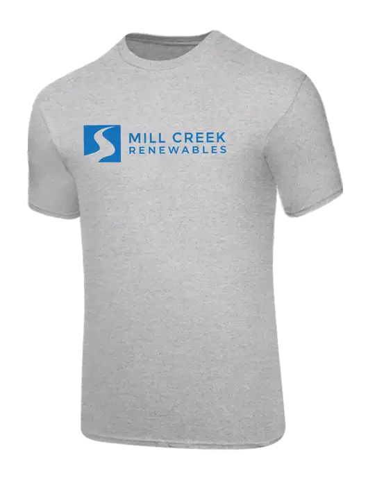 Core Blend Light Grey Heather T-Shirt w/Mill Creek Renewables Logo