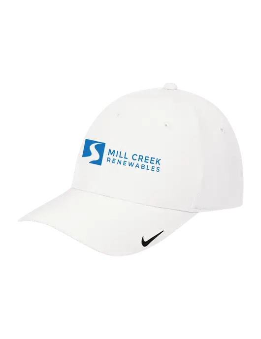 Nike White Dri-FIT Legacy Cap w/Mill Creek Renewables Logo