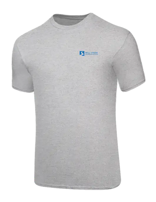 Core Blend Light Grey Heather T-Shirt w/Mill Creek Renewables Logo