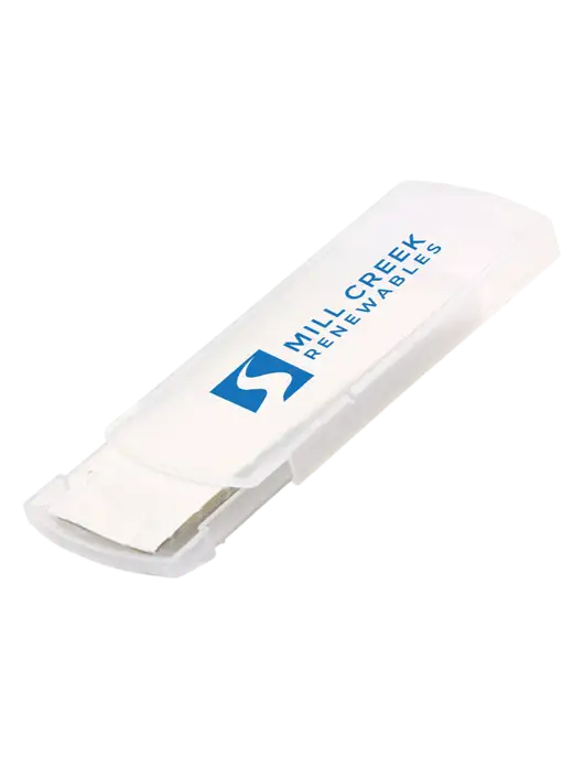 Slide Right Clear Bandage Dispenser w/Mill Creek Renewables Logo