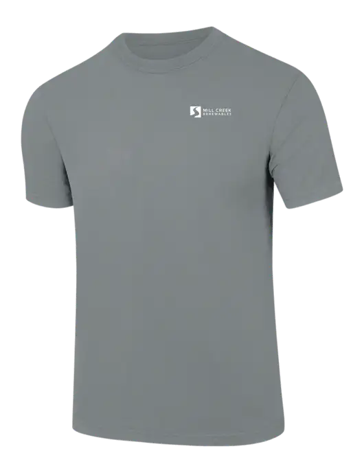 Comfort Colors 6.1 oz Medium Grey Heavyweight Ring Spun T-Shirt w/Mill Creek Renewables Logo