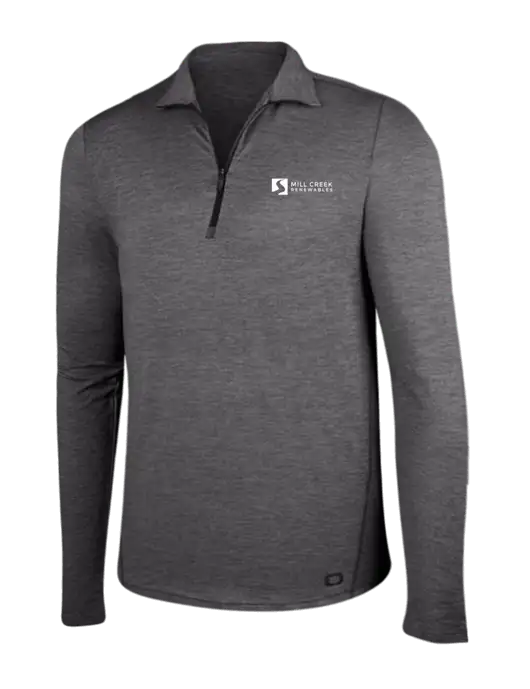 OGIO Gear Grey Heather Endurance Force 1/4 Zip w/Mill Creek Renewables Logo