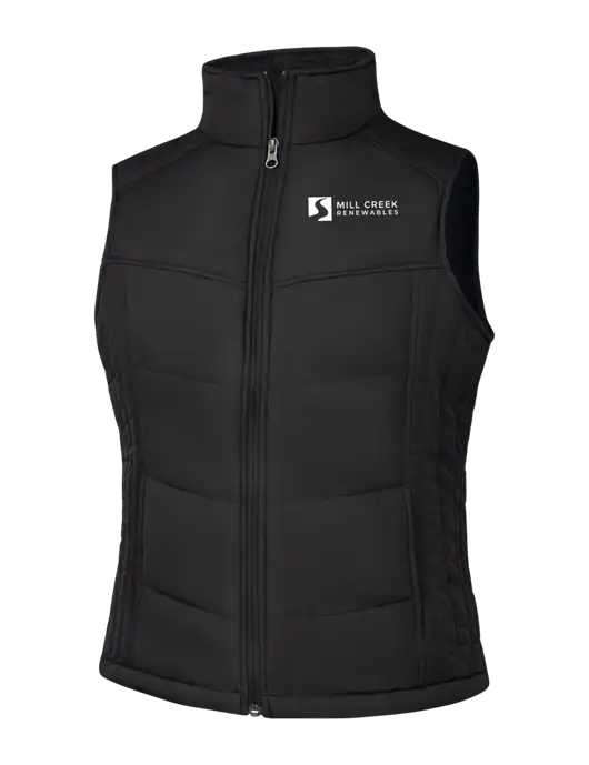 Womens Black/Black Vest w/Mill Creek Renewables Logo