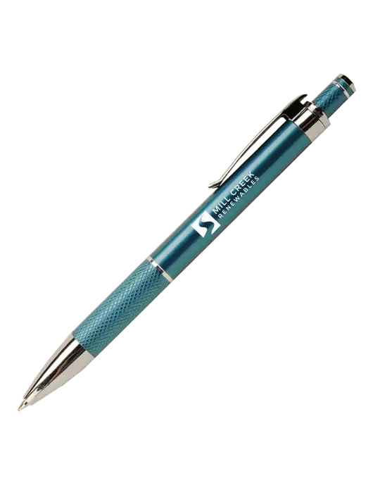 Diamond Etched Sapphire Pen - Black Ink w/Mill Creek Renewables Logo