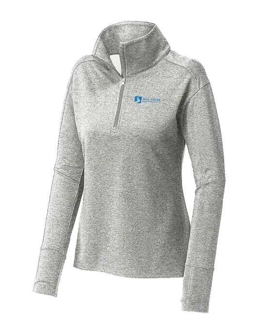 Womens Sport-Wick Flex Fleece Light Grey Heather 1/4-Zip w/Mill Creek Renewables Logo