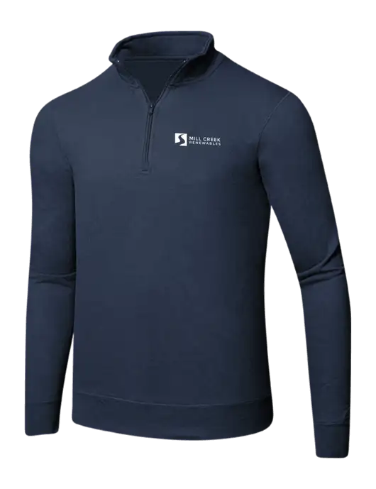 Team Navy 8.5 oz Ring Spun 1/4 Zip Pullover Sweatshirt w/Mill Creek Renewables Logo