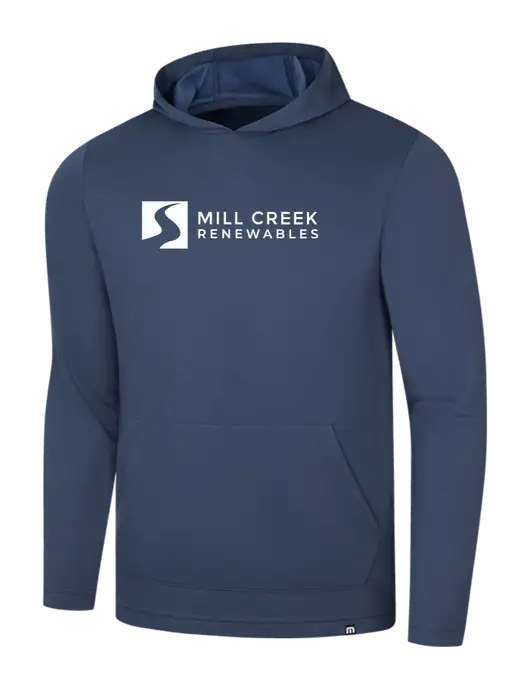 TravisMathew Navy Coveside Hoodie w/Mill Creek Renewables Logo