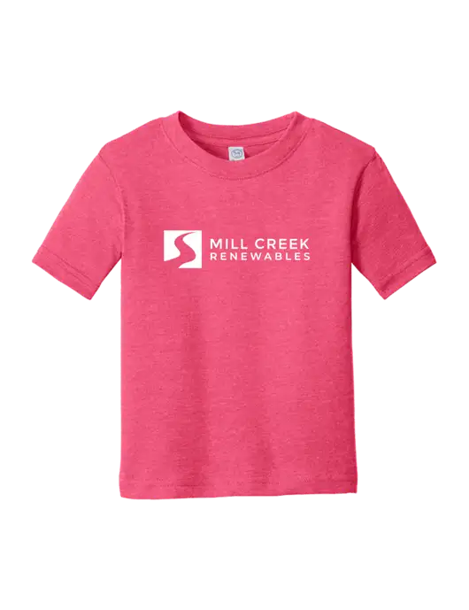 Rabbit Skins Vintage Hot Pink Toddler Fine Jersey Tee w/Mill Creek Renewables Logo