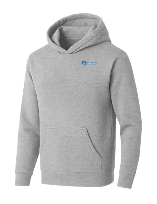 BELLA+CANVAS Light Grey Heather Sponge Fleece Pullover Hoodie w/Mill Creek Renewables Logo