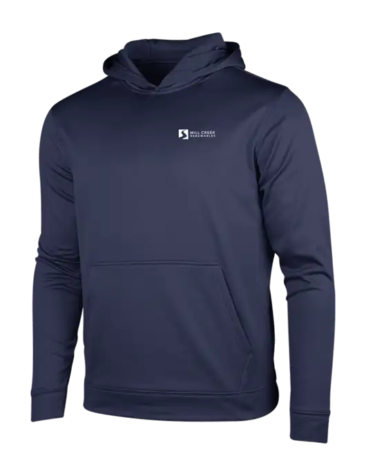 Navy Sport-Wick Fleece Hooded Pullover w/Mill Creek Renewables Logo