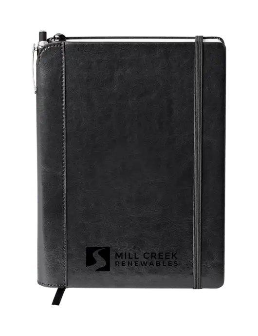 Fabrizio Black Journal 6.375 x 8.375 Combo w/Mill Creek Renewables Logo