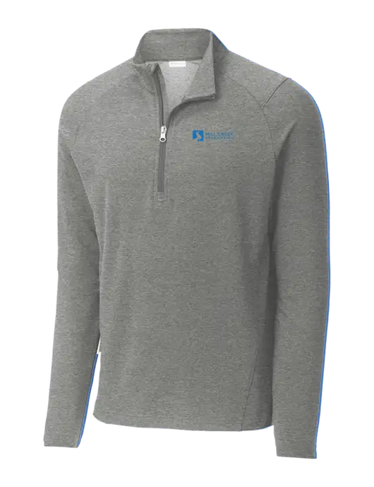 Sport-Wick Flex Fleece Light Grey Heather 1/4-Zip w/Mill Creek Renewables Logo