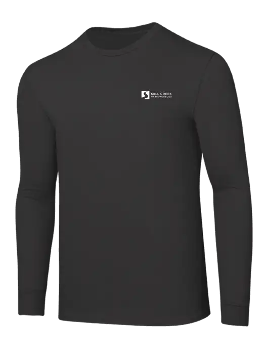 Core Blend Charcoal Grey Long Sleeve Tee w/Mill Creek Renewables Logo