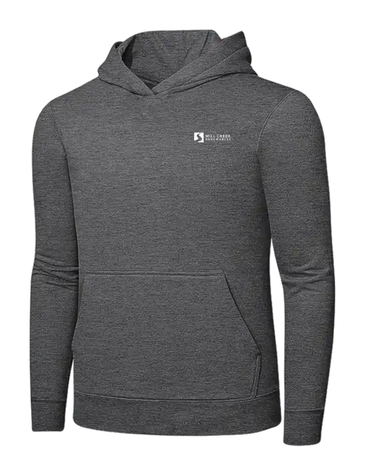 Graphite Heather 7.8. oz Ring Spun Hooded Sweatshirt w/Mill Creek Renewables Logo