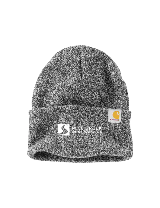Carhartt Medium Grey Heather Watch Cap 2.0 w/Mill Creek Renewables Logo