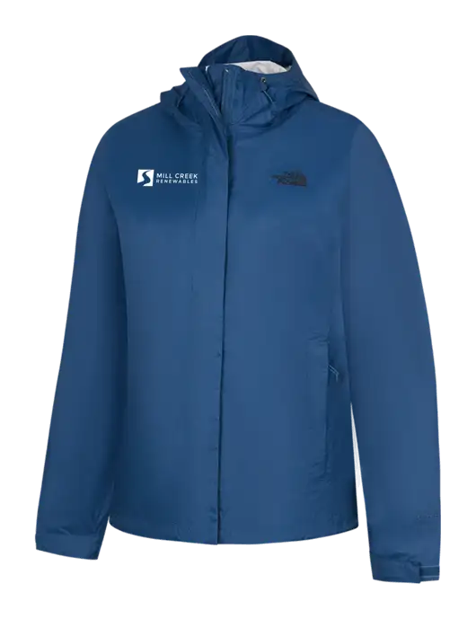The North Face Womens Navy DryVent Rain Jacket w/Mill Creek Renewables Logo