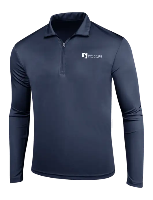 Navy PosiCharge Competitor 1/4 Zip Pullover w/Mill Creek Renewables Logo
