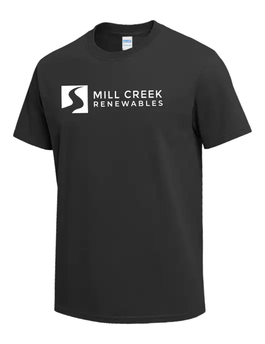 Charcoal Heavyweight 6.1 oz T-Shirt w/Mill Creek Renewables Logo