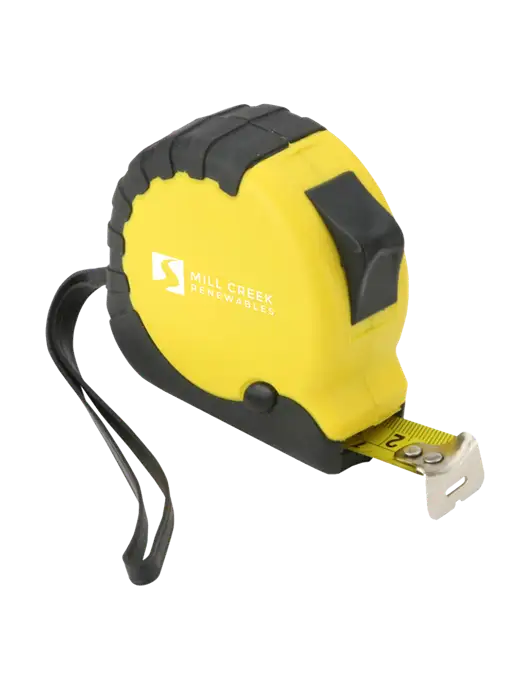 Yellow Tape Measure, 16' w/Mill Creek Renewables Logo