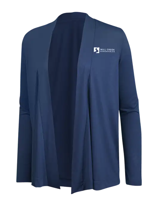Dusty  Blue Womens Concept Cardigan w/Mill Creek Renewables Logo