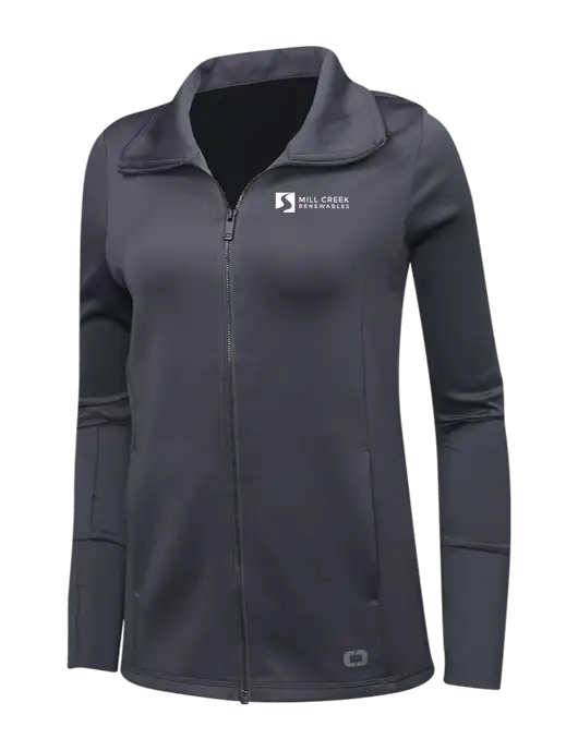 OGIO Dark Grey Womens Endurance Modern Performance Full-Zip w/Mill Creek Renewables Logo