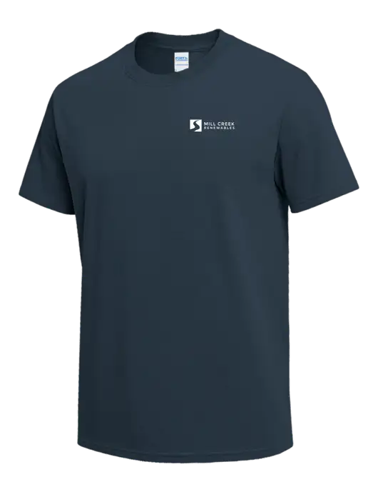 Dark Slate Blue Heavyweight 6.1 oz T-Shirt w/Mill Creek Renewables Logo