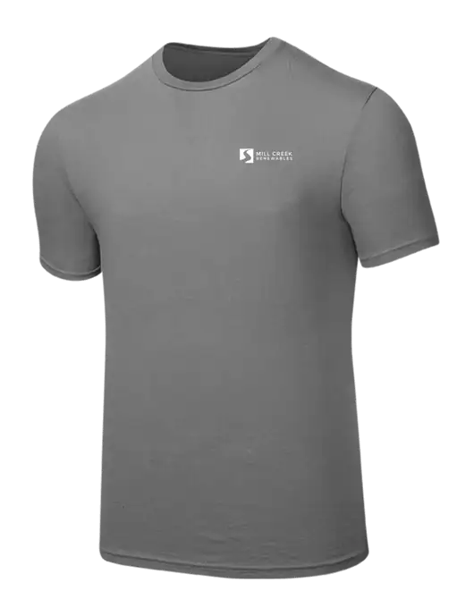 Seriously Soft Medium Grey T-Shirt w/Mill Creek Renewables Logo