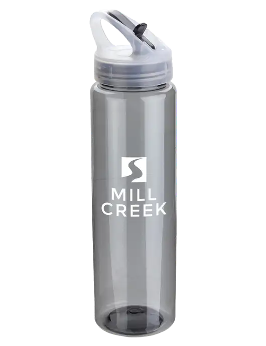 Buddy Smoke 32 oz PET Bottle with Flip Lid w/Mill Creek Renewables Logo