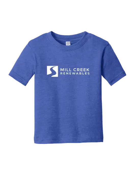 Rabbit Skins Vintage Royal Toddler Fine Jersey Tee w/Mill Creek Renewables Logo