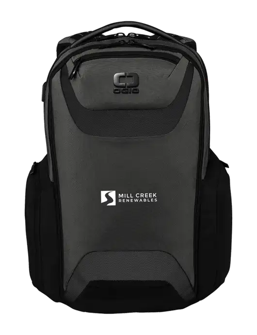 OGIO Tarmac Charcoal Connected Pack w/Mill Creek Renewables Logo
