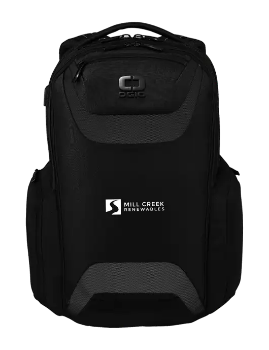 OGIO Black Charcoal Connected Pack w/Mill Creek Renewables Logo
