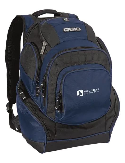 OGIO Navy Mastermind Pack w/Mill Creek Renewables Logo