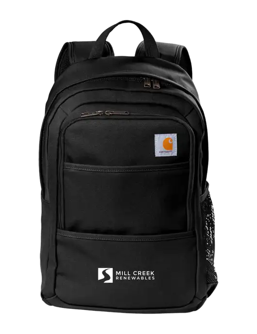 Carhartt Black Foundry Series Backpack w/Mill Creek Renewables Logo