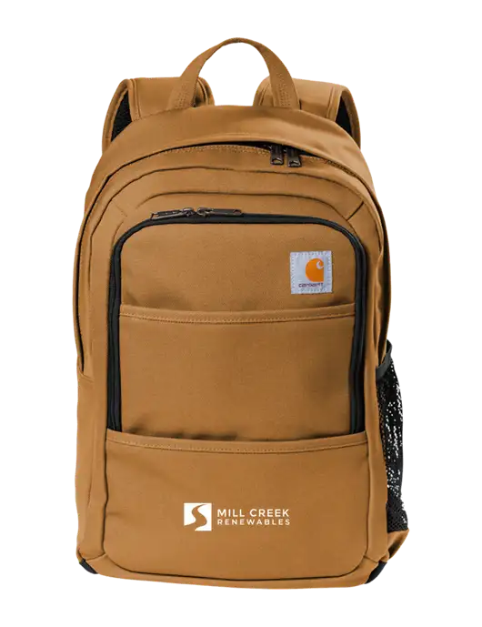 Carhartt Brown Foundry Series Backpack w/Mill Creek Renewables Logo