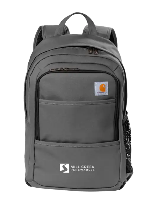 Carhartt Medium Grey Foundry Series Backpack w/Mill Creek Renewables Logo