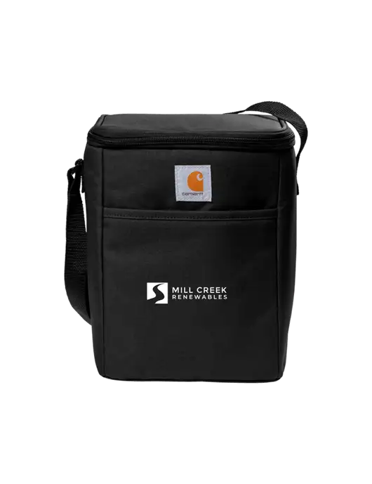Carhartt Black Vertical 12-Can Cooler w/Mill Creek Renewables Logo