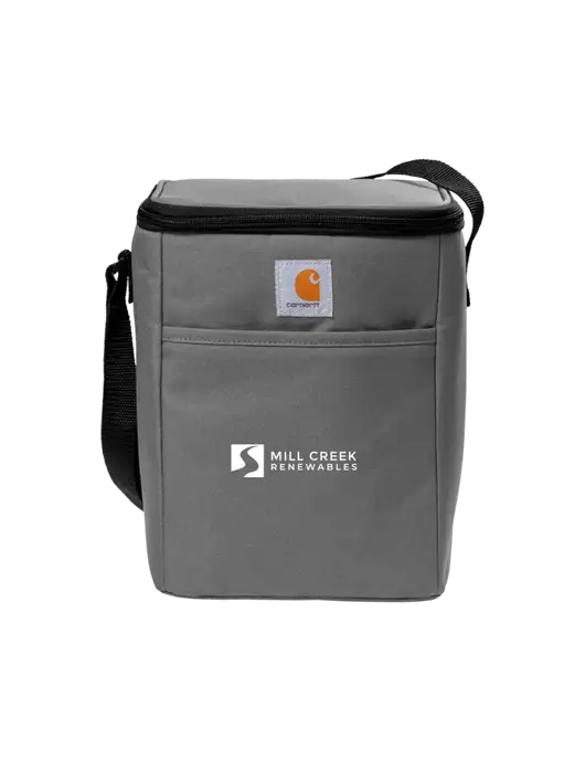 Carhartt Medium Grey Vertical 12-Can Cooler w/Mill Creek Renewables Logo