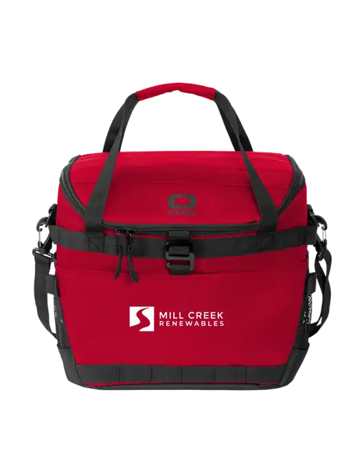 OGIO Red Sprint 24-Pack Cooler w/Mill Creek Renewables Logo